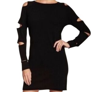 Skull Cashmere Cashmere Elegant Black Cut-Out Mini Dress Size Medium